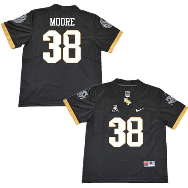 Men #38 Jonathan Moore UCF Knights College Football Jerseys Sale-Black - Click Image to Close